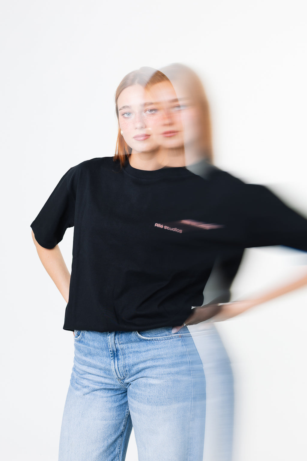 THE BASIC SHIRT "BLACK/PINK"