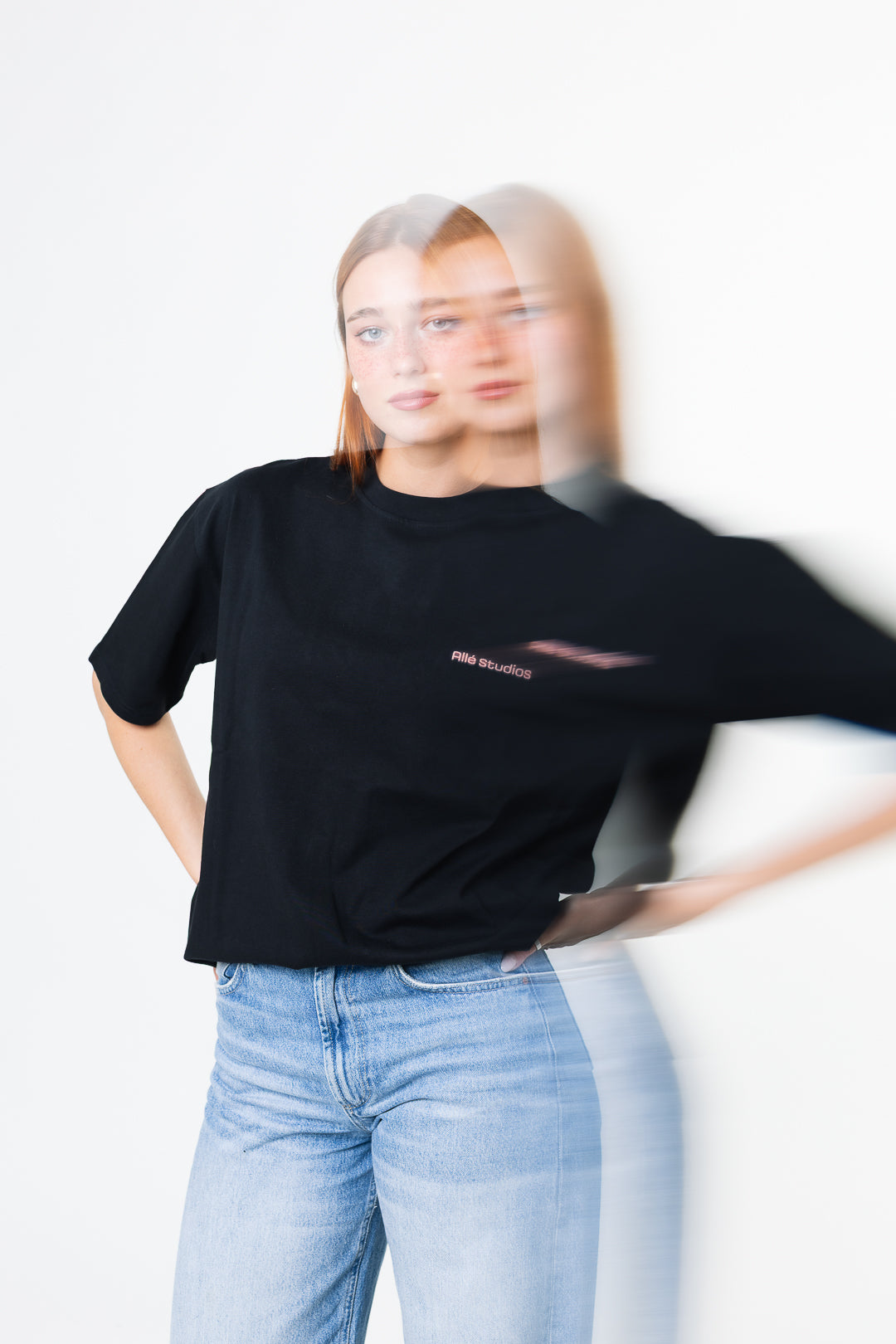 THE BASIC SHIRT "BLACK/PINK"