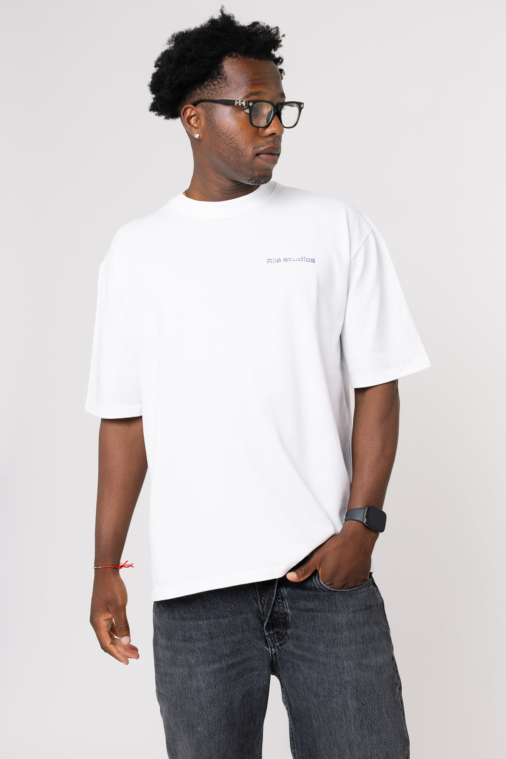 THE BASIC SHIRT "WHITE/BLUE"